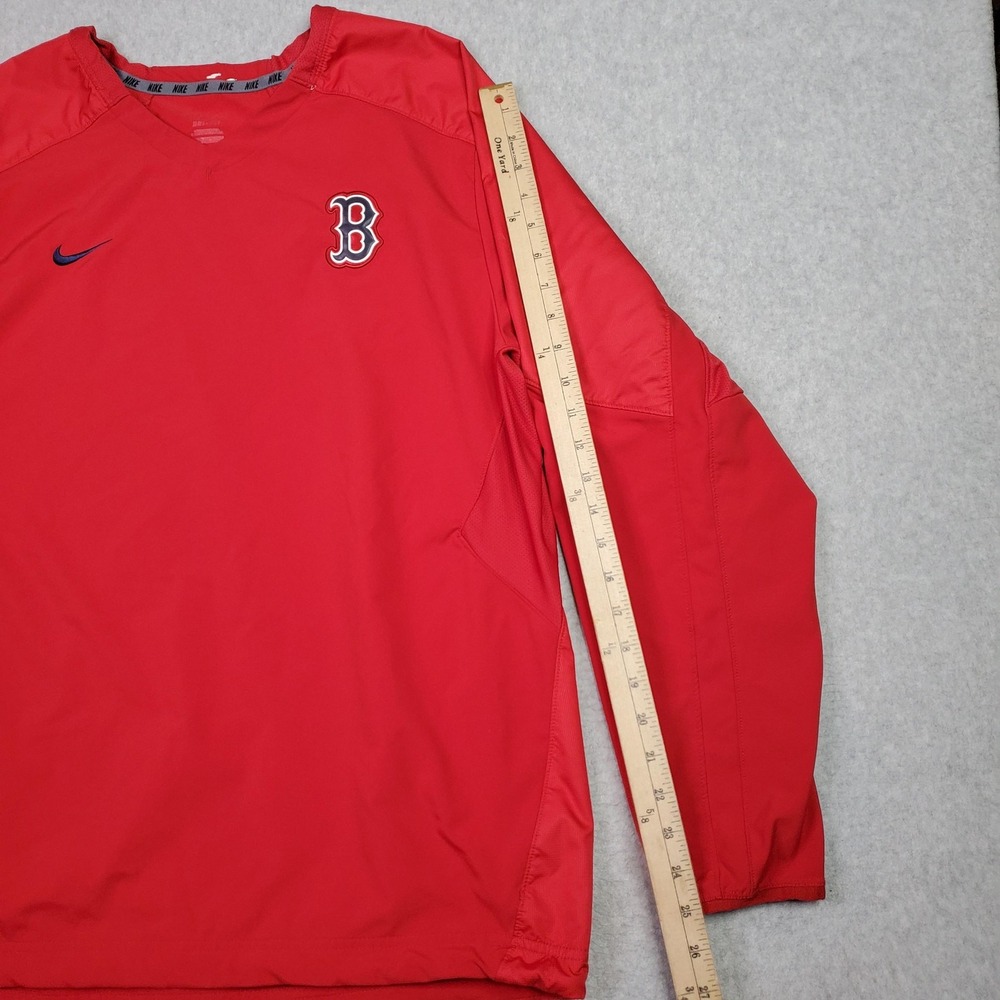 Nike Boston Red Sox Jacket Pullover Mens Large Red MLB Baseball Dri-FIT Warm Up - Picture 8 of 11